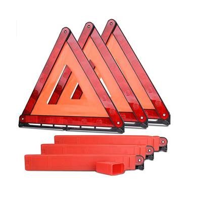 China Emergency Reflector Roadside Early Detection Safety Triangle Warning Reflective Warning Sign Kit Foldable Parking 3 Packs for sale