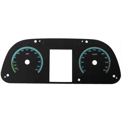 China Transmisson Good Light OEM Company Custom Tachometer Instrument Cluster Gauge Faceplate Overlay for sale