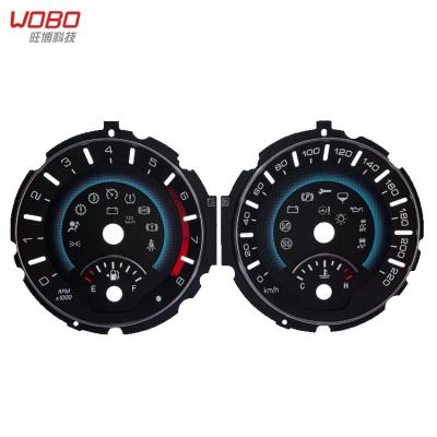 China Good Light Transmission High Accuracy PET Custom 2 D Dashboard For Digital Speedometer Motorcycle for sale