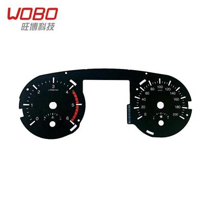 China Soft Light Transmission Car Screen Printing PC 3D Car Dashboard Gauge Panel For Auto Meter for sale