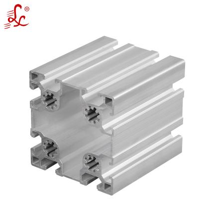 China Aotomobiles 6063 Industrial Aluminio T5 100100 for worktable frame material100x100 slot t track aluminum extrusion profile for sale