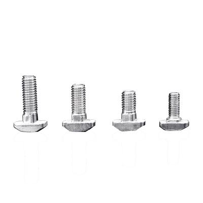 China T head bolt of aluminum profile frame connect carbon steel m6 m8 t head bolts of aluminum profile frame for sale