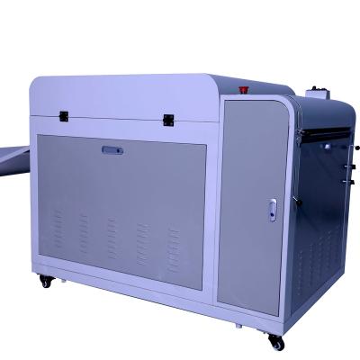 China DOUBLE Gloss or Matt 100 Gloss and Matt 650mm Water Based Liquid Desktop UV Coating Machine Odorless 37 for sale