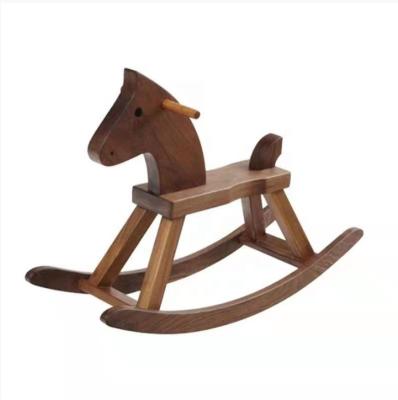 China Ride On Wooden Toy Solid Children's Game Toddler Animal Trojan Horse Rocking Toy for sale