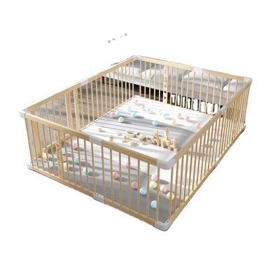 China Fashion Modern Baby Playpen Toddler Playpen Kids Safety Guard Crawling Solid Wood Barrier for sale