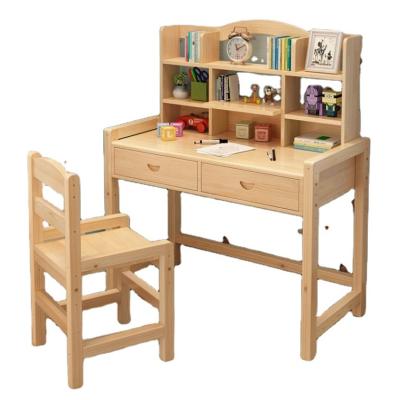 China Simple Solid Wood Children's Study Table Set Modern Home Desk for sale