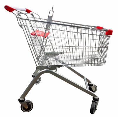 China Hot Sale 125L Supermarket Trolley Folding Shopping Trolleys for sale