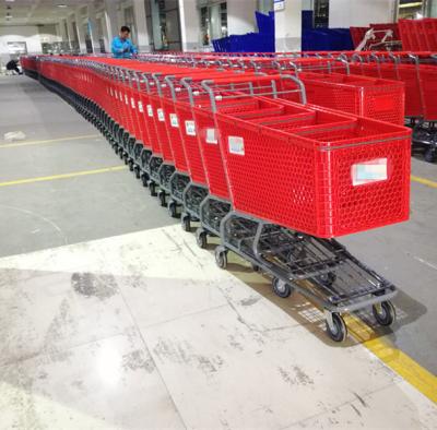 China Unveiling 2018 Changshu Material Steel Trolley And Unveiling Style Shopping Trolley for sale