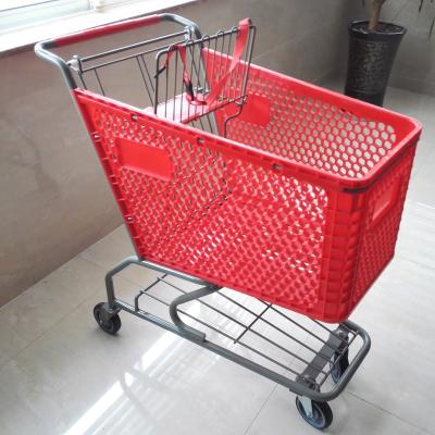 China 180L Unfolding Shopping Trolley For Supermarket For Mall Grocery Cart for sale