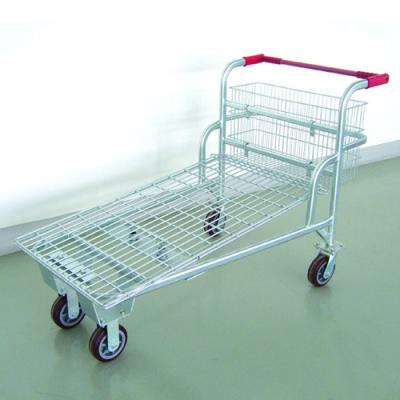 China Durable Heavy Duty 500kgs Metal Warehouse Trolley With Heavy Capacity for sale