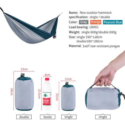 China Portable And Lightweight High Quality Lightweight Camping Hammock Double And Single Travel Hammock for sale