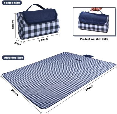 China Easy To Clean Camping Mat Outdoor Picnic Mat Waterproof And Sandproof Gingham Picnic Blanket for sale