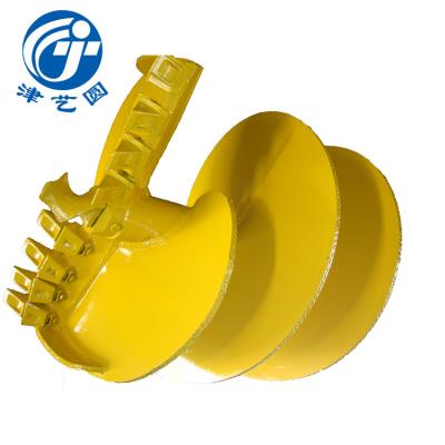 China Pile Foundation 800mm Rock Drilling Auger Double Cut Soil Carbide Bullet Teeth for sale