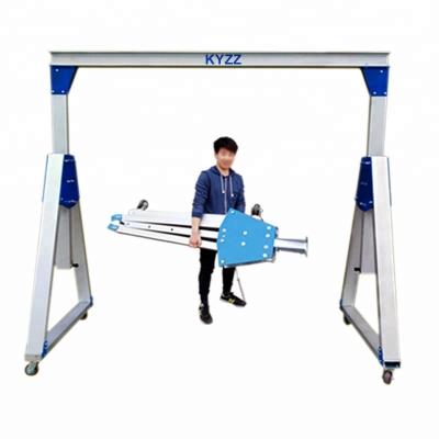 China Gantry Crane Adjustable Portable Mobile Gantry Crane Aluminum 0.5Ton 1 Ton Light Duty Mini Lifting Gantry Crane for sale