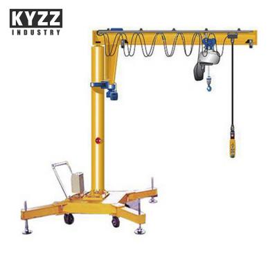 China Movable Jib Crane Pendant Control Electric Floor Jib Crane Free Standing , Small Jib Crane for sale