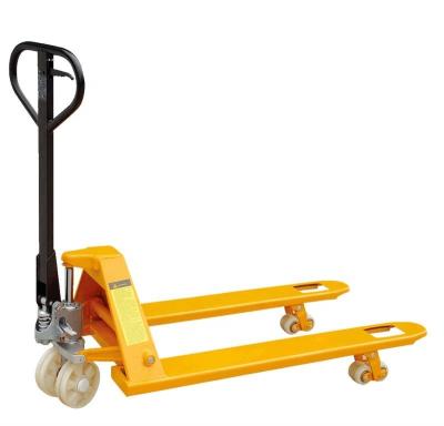 China Alloy Steel Small Mini Warehouse Equipment 2 3 Ton Hand Hydraulic Pallet Truck Jack With Nylon/PU Wheels For Sale for sale