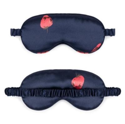 China Digital Printing Eye Sleeping Mask Polyester Wholesale Satin Silk Sleeping Eyeshade Mask for sale