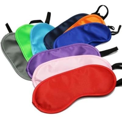 China Custom Satin Sleep Eye Mask Solid Color Light Eye Shade for Travel and Work for sale