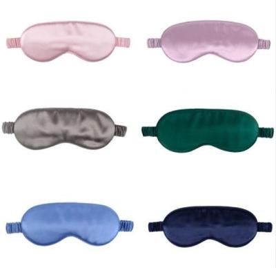 China Personalized Double Layer Elastic Strap Soft Eye Shade Travel Silk Sleep Eye Mask for sale