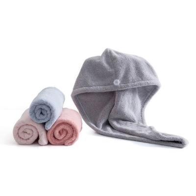 China Hot Sale Super Absorbent Water Microfiber Hair Turban and Quick Dry Hair Wrap Towel for sale