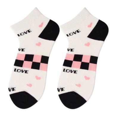 China Personalized Logo Fun Cotton Low Cut Women Pretty Ankle Short Socks for sale