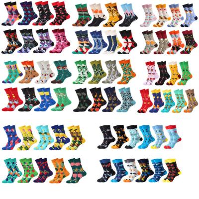 China Wholesale Custom 100% Cotton Fashion Calcetines Happy Designer Men's Crew Socks for sale