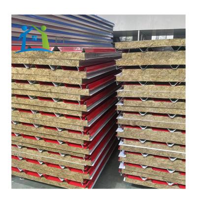 China Modern Fire Proof EPS/PU/Rock Glasswool Corrugated Sandwich Panel Panel Used For Steel House Wall And Roof for sale