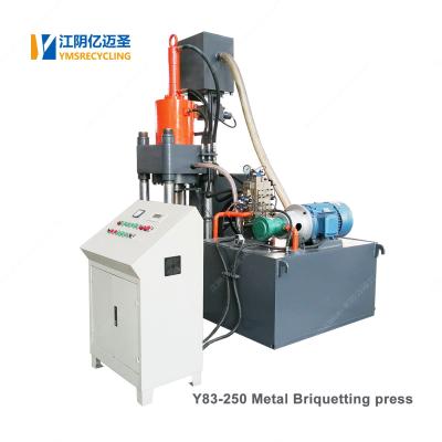 China Metal chips/hydraulic chip briquetting press machine/turnings Y83-250 for metal shaving chips for sale