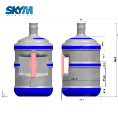 China 3-5 Gallon Bottle Blow Molding Machine 20 Liter 1600*600*1610mm 250 KG Te koop