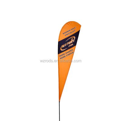 China Advertising flagpole 2022 composed of display/propaganda/trade show Weihai Wisezone carbon beach teardrop for promotional advertising for sale