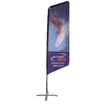 China Unique Outdoor Angled Bracket Composite Carbon Weihai Wisezone Beach Advertising Flag for sale