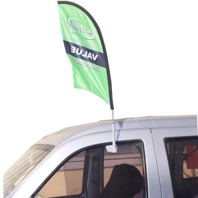 China Weihai Wisezone Car Health Care Institutes Display Promotion Flag Carbon Free Composite Banner Pole Car Swivel Car Mirror Beach Flag Pole With Clamp for sale