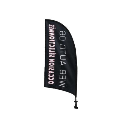 China Dye Sublimation Printing Clip Teardrop Banner Storage Rack Flag With Clip Mount Details Supermarket Advertising Sign for sale