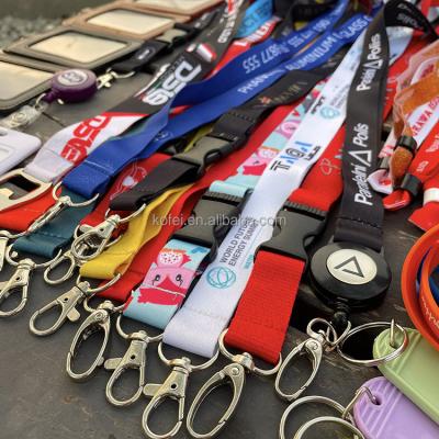 China Durable Professional Kofei Factory Customized Custom Printing Polyester Lanyard With Neck Logo for sale