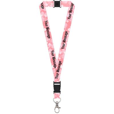 China Polyester Main Chain Lanyard With Clip Kofei Lanyards Durable Pink Card Printed Phone Holder Lanyards With Custom Logo for sale