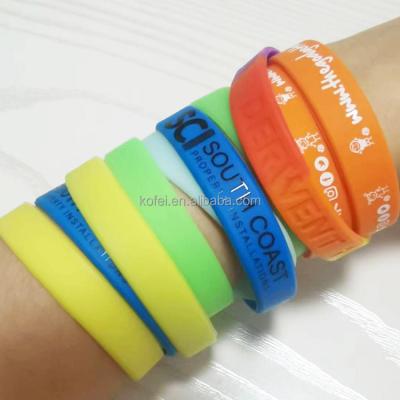 China Custom High Qual Kofei PVC Silicone Wristband Promotion Waterproof Rubber Wristband With Message Or Logo for sale