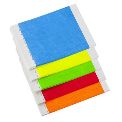 China Kofei White Tyvek Fashionable Cheap Custom Disposable Wristband Events Ticket Bands Hot Selling Waterproof Party Paper Wristbands for sale