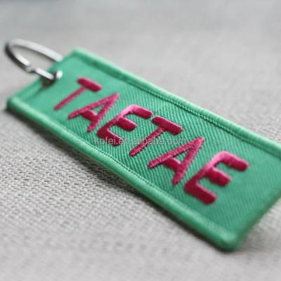 China Hot Selling Custom Goods Kofei Airplane 2023 / Motorcycle Embroidery Key Chain Embroidered Key Indicator Anime Car Jet Tag for sale