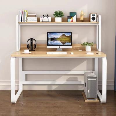 China 2021 Zhejiang Furniture Wooden Home Computer Desk Table (Height) Adjustable With Shelves for sale