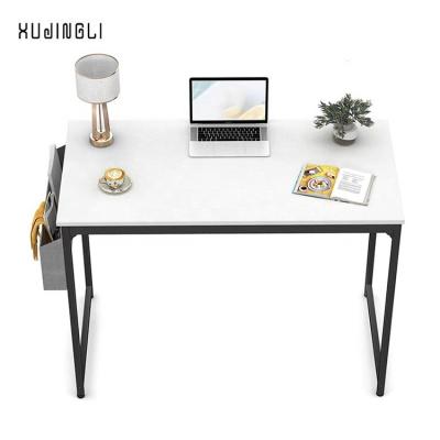 China Small Area Office Computer Desk Nordic Fixed Executive Modern Wooden White White Desk for sale