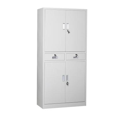 China Steel Metal Filing Cabinet Office Furniture Office Cupboard Storage 4 Door Movable Filing Cabinet for sale