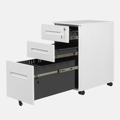 China Customized Mobile Steel Pedestal Mobile Office Filing Cabinet Mobile Filing Cabinet With Caster for sale