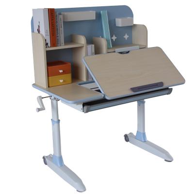 China Modern High Quality Child Writing Desk Wooden Writing Study Desk With Shelf Drawer for sale