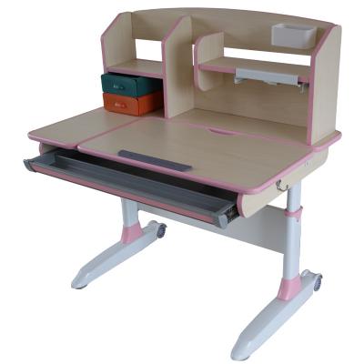 China Modern Hot Selling Pink Height Adjustable Desk High School Student Study Table for sale