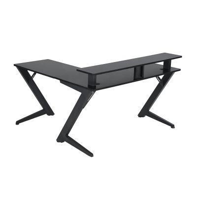 China Fashion L-Shape Corner Listing Table Wooden Gaming Computer Corner Desk, Modern Standing Desk L Shape Desks for sale