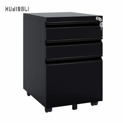 China Modern Design Dingli Lateral Filing Cabinet High Quality Movable Pedestal 3-Drawers Metal Storage Cabinet With Three Drawer for sale