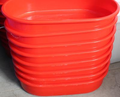 China Offer 2013 PE Red plastic long oval Basin using aquatic product for sale