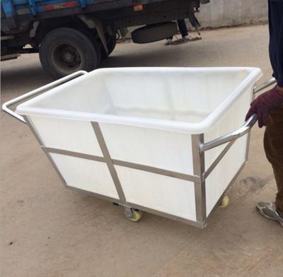 中国 NEw product durabel 500L no folding plastic laundry  trolley carts 販売のため