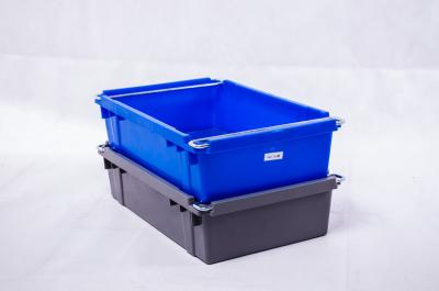 中国 Durable and stack nest  EU type Plastic Bale Arm Crates with handle for fruits and vegetables 販売のため