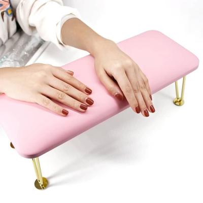 China Soft Rectangle Leather PU Manicure Nail Hand Pillow Arm Rest Cushion For Salon for sale